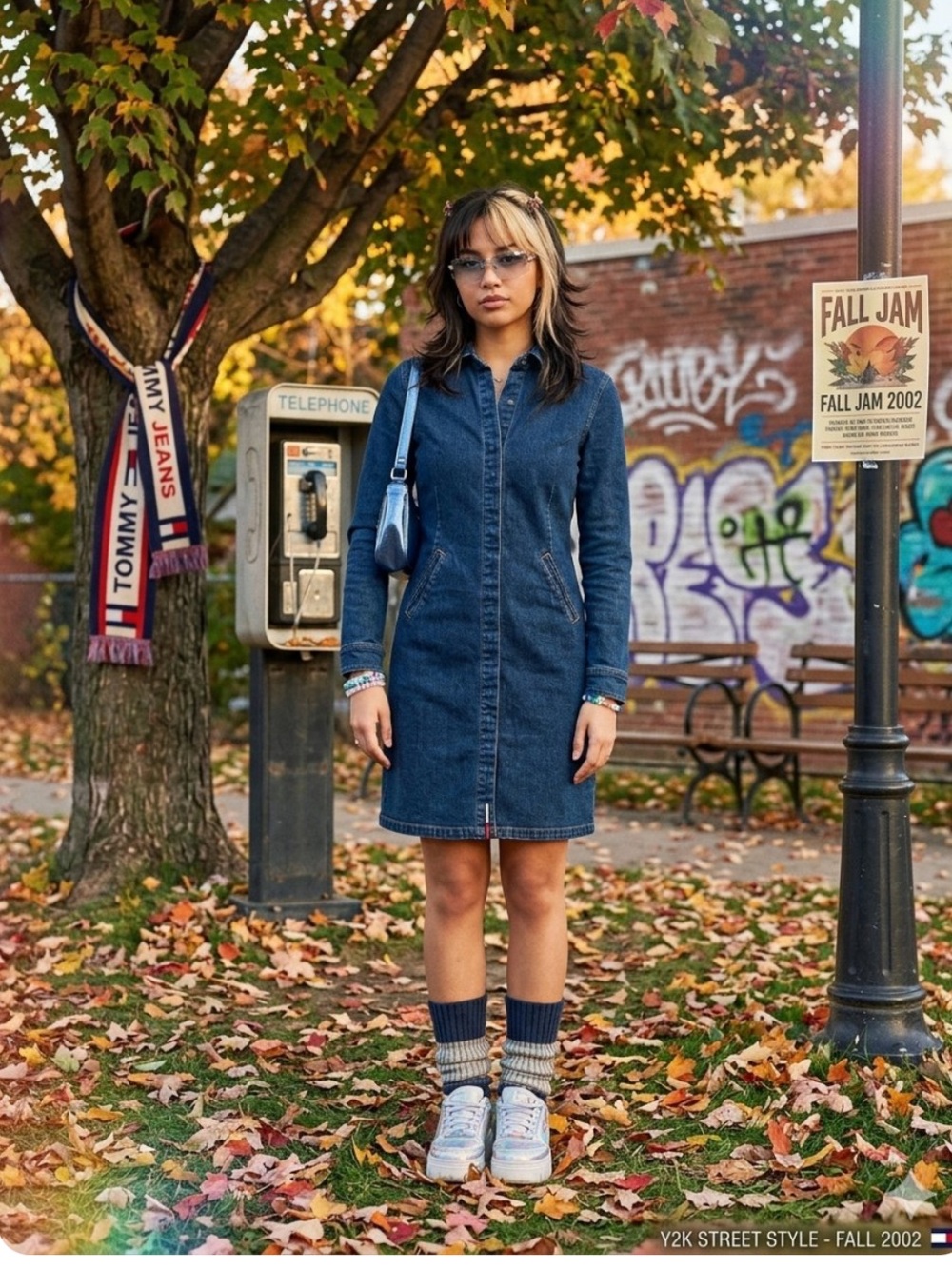 Tommy Hilfiger Vintage Y2K 90s Denim
Button Up Dress Slit Pockets knee Length S